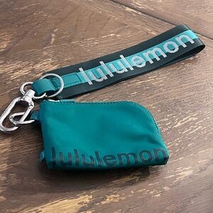 Lululemon Jolly Green Wristlet Key Pouch